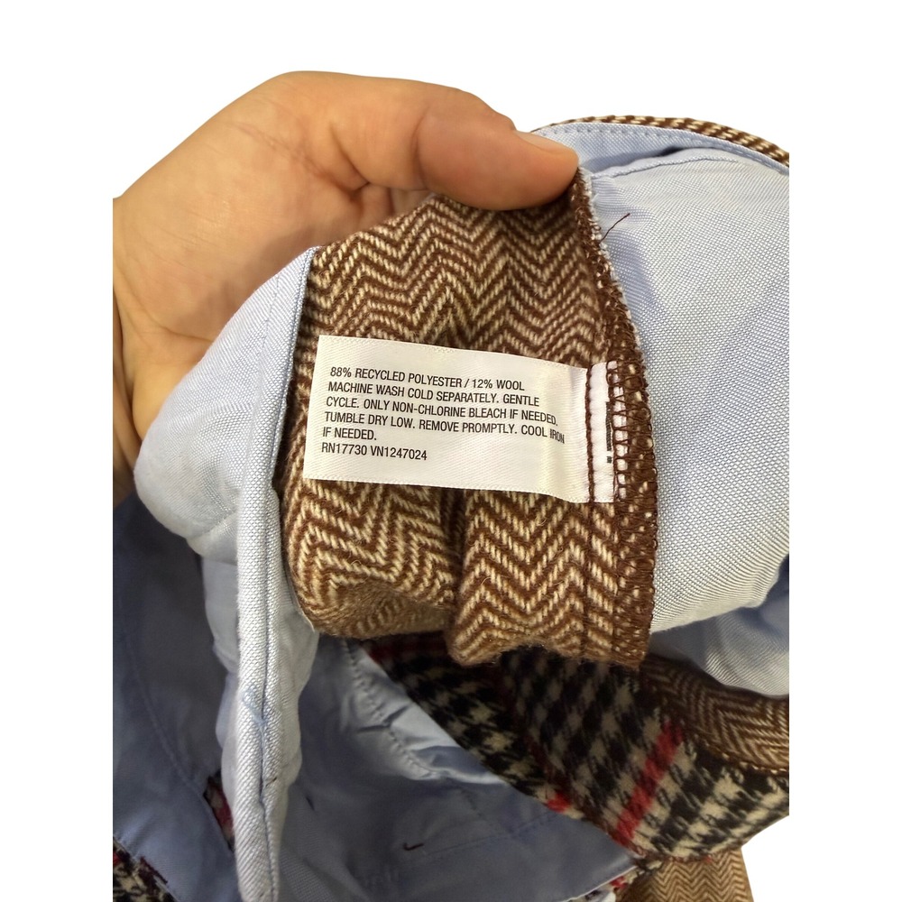 Rowing Blazers x Target Mens Patchwork Suit XL Herringbone Plaid Brown Red 2pc - Picture 14 of 15